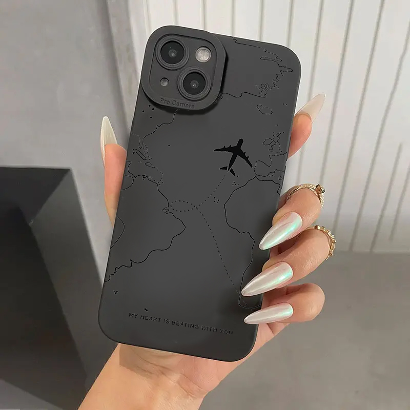 Samsung Galaxy S24 - Reise-inspirierte Handyhüllen mit Flugzeugrouten-Design für Samsung