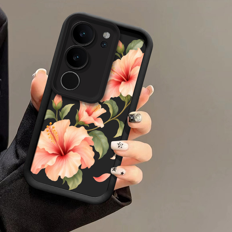 Vivo X200 - Niedliche Handyhülle mit rosa Lilienmuster für