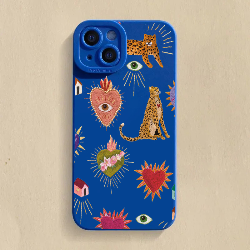 Samsung Galaxy S24 - Blumen-Leoparden-Augen Handyhülle für Samsung Galaxy S26
