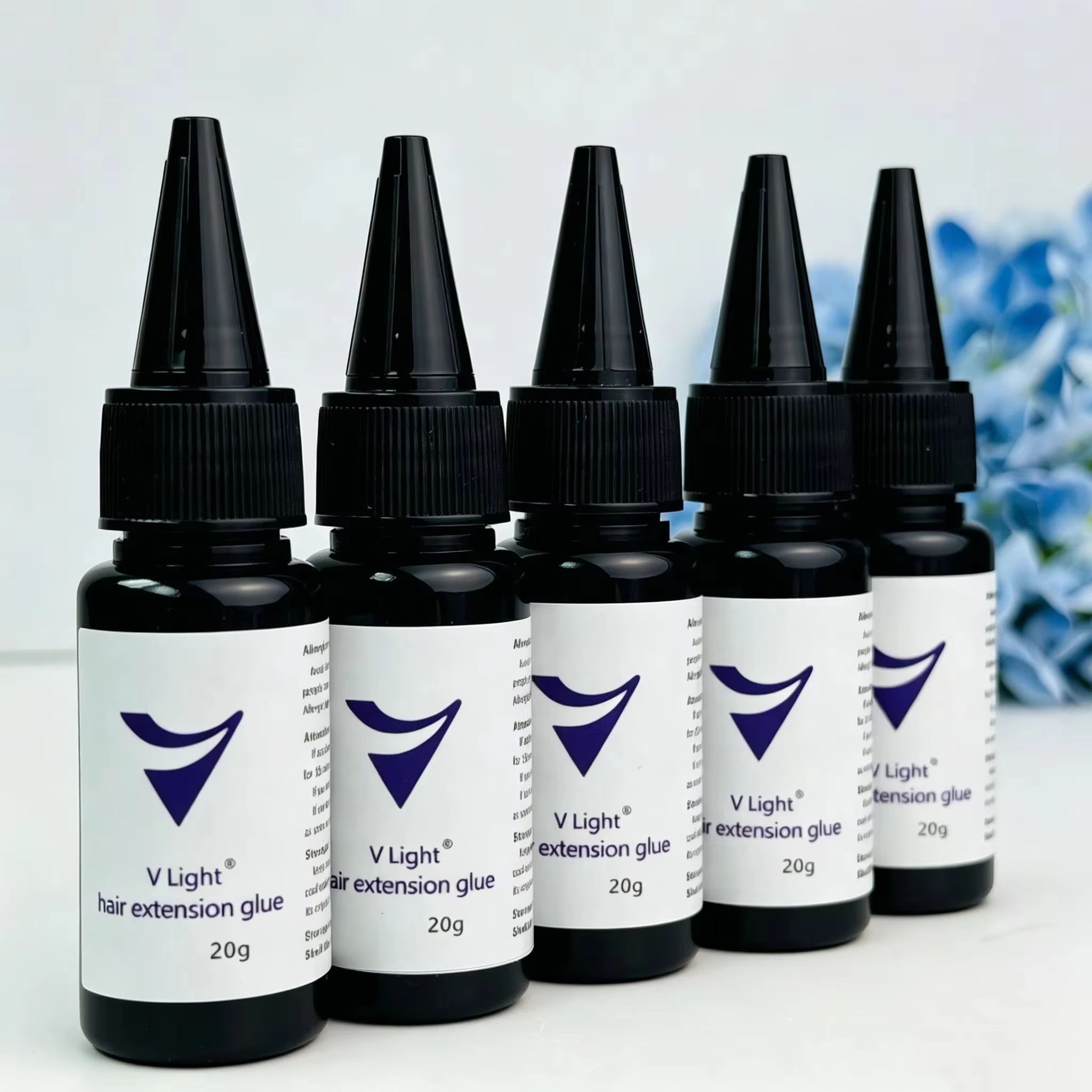 Liquid Uv Glue Kit - UV-Licht-Haarverlängerungskleber-Set, V-Licht-Bonding-Kleberentferner-Flüssigkeit, UV-Lampe mit Applikationspinselstreifen für