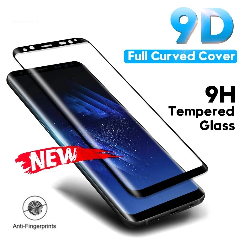 Curved Edge Screen - 9D gebogene gehärtete Glasfolie für Samsung